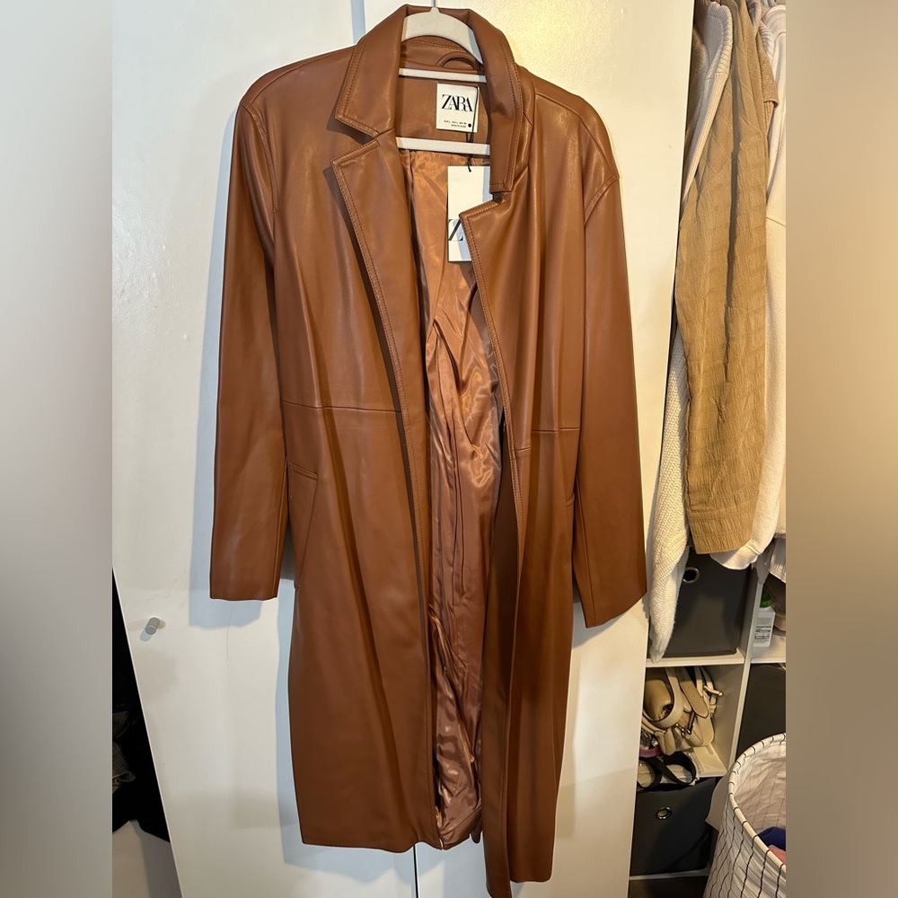 Zara leather coat